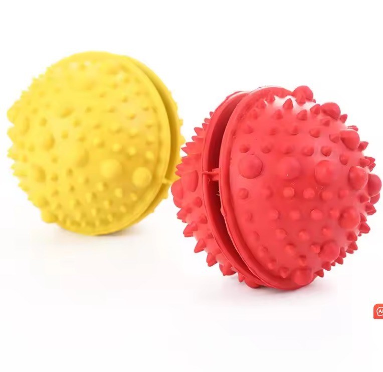 Boules à mâcher interactives pour chiots non toxiques et durables pour le nettoyage des dents/l'entraînement du QI