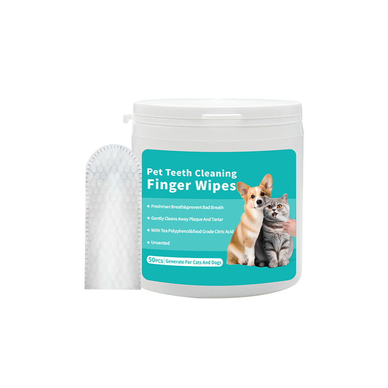 Des lingettes pratiques pour nettoyer les dents des animaux pour les chats et les chiens