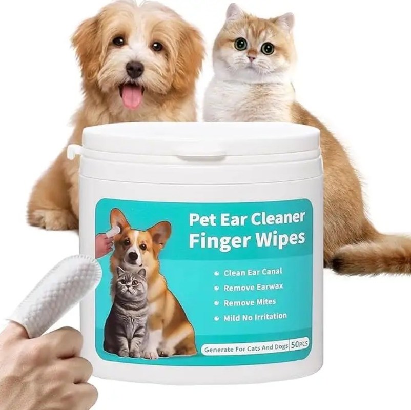 Des lingettes humides blanches ou personnalisées pour animaux de compagnie pour un bain d'eau et des soins oculaires polyvalents pratiques